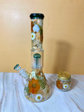 Load image into Gallery viewer, Flower Bong | Teal Accents