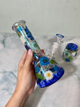 Load image into Gallery viewer, Iridescent Bong | Blue Floral
