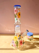 Load image into Gallery viewer, Flower Bong | Blue Square Base