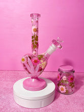 Load image into Gallery viewer, Pink Heart Bong- Pink Glitter