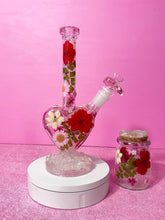 Load image into Gallery viewer, Pink Heart Bong- Glittery Quartz