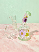 Load image into Gallery viewer, Mini Bong or Rig | Purple Floral
