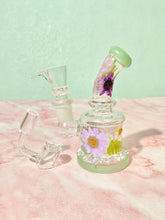 Load image into Gallery viewer, Mini Bong or Rig | Purple Floral