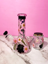 Load image into Gallery viewer, Floral Beaker- Pink & Black