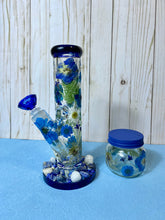 Load image into Gallery viewer, Flower Bong | Blue Straight Tube