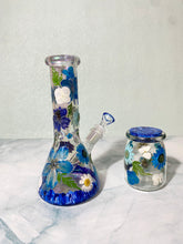 Load image into Gallery viewer, Iridescent Bong | Blue Floral