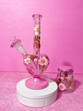 Load image into Gallery viewer, Pink Heart Bong- Pink Glitter