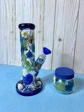 Load image into Gallery viewer, Flower Bong | Blue Straight Tube