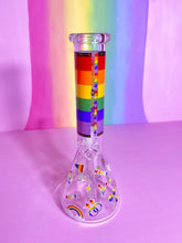 Load image into Gallery viewer, pride rainbow beaker bong