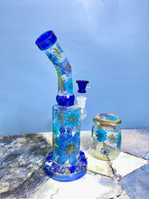 Load image into Gallery viewer, Flower Bong or Rig | Blue Floral