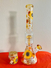 Load image into Gallery viewer, Flower Bong | Yellow Floral Beaker