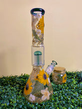 Load image into Gallery viewer, Flower Bong | Teal Accents