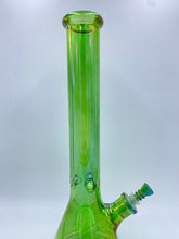 Load image into Gallery viewer, Iridescent Bong Tall | Neon Green Beaker