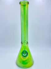 Load image into Gallery viewer, Iridescent Bong Tall | Neon Green Beaker