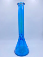 Load image into Gallery viewer, Iridescent Bong Tall | Neon Blue Beaker