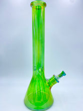Load image into Gallery viewer, Iridescent Bong Tall | Neon Green Beaker