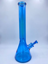 Load image into Gallery viewer, Iridescent Bong Tall | Neon Blue Beaker