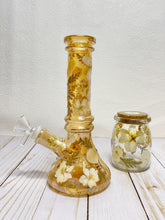 Load image into Gallery viewer, Gold Bong with Flowers
