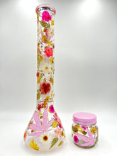 Load image into Gallery viewer, Double Perc Floral Beaker