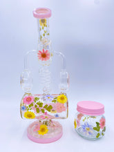 Load image into Gallery viewer, Recycler bong with real flowers