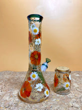 Load image into Gallery viewer, Flower Bong | Teal Accents