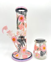 Load image into Gallery viewer, Black & Pink Floral Straight Tube