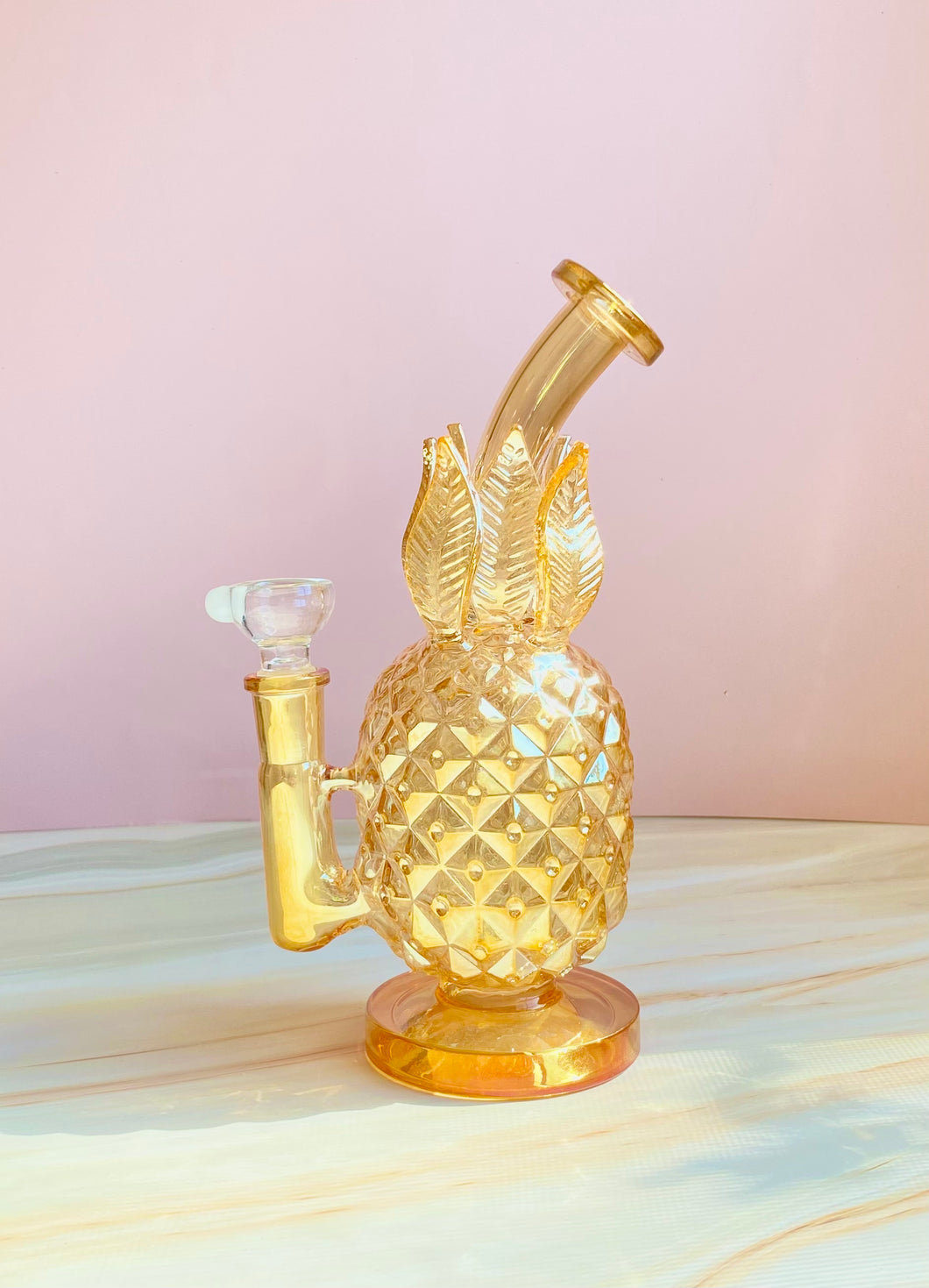 Pineapple Bong | Golden Iridescent