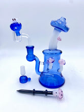 Load image into Gallery viewer, Blue Mushroom Bong/Rig