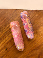 Load image into Gallery viewer, Pink-Gold Fumed Hand Pipes