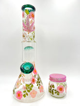Load image into Gallery viewer, Floral Beaker W/ Perc