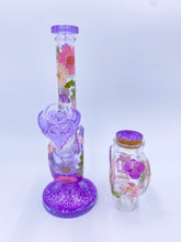 Load image into Gallery viewer, heart bong covered in real flowers