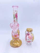Load image into Gallery viewer, heart bong covered in real flowers
