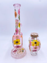 Load image into Gallery viewer, heart bong covered in real flowers