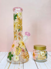 Load image into Gallery viewer, Flower Bong | Gold Accents