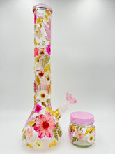 Load image into Gallery viewer, Double Perc Floral Beaker