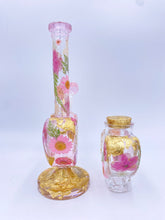 Load image into Gallery viewer, heart bong covered in real flowers