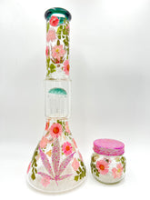 Load image into Gallery viewer, Floral Beaker W/ Perc