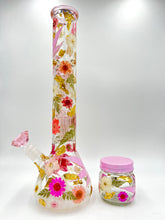 Load image into Gallery viewer, Double Perc Floral Beaker