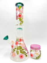 Load image into Gallery viewer, Floral Beaker W/ Perc