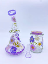 Load image into Gallery viewer, Flower bong or dab rig covered in real flowers