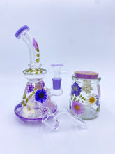 Load image into Gallery viewer, Flower bong or dab rig covered in real flowers