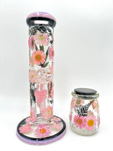 Load image into Gallery viewer, Black & Pink Floral Straight Tube