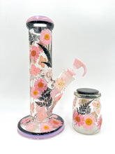 Load image into Gallery viewer, Black & Pink Floral Straight Tube