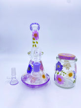 Load image into Gallery viewer, Flower bong or dab rig covered in real flowers