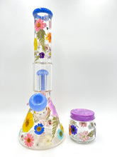 Load image into Gallery viewer, Floral Beaker W/ Perc