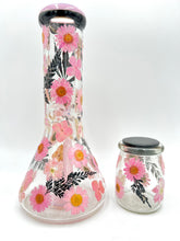 Load image into Gallery viewer, Black & Pink Floral Beaker