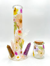 Load image into Gallery viewer, Crystals & Floral Straight Tube