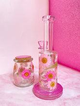 Load image into Gallery viewer, rig with pink flowers and glitter