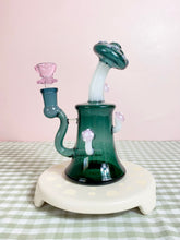 Load image into Gallery viewer, teal mushroom bong