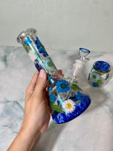 Load image into Gallery viewer, Iridescent Bong | Blue Floral
